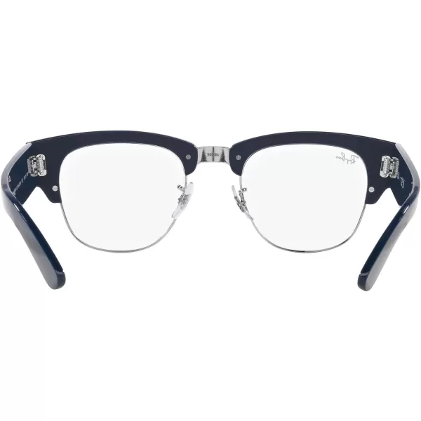 RayBan Womens Rx0316v Mega Clubmaster Square Prescription Eyewear FramesBlue on SilverDemo Lens