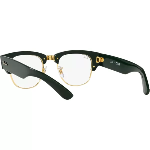 RayBan Womens Rx0316v Mega Clubmaster Square Prescription Eyewear FramesGreen on GoldDemo Lens