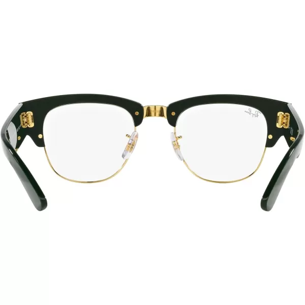 RayBan Womens Rx0316v Mega Clubmaster Square Prescription Eyewear FramesGreen on GoldDemo Lens