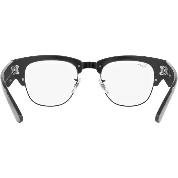 RayBan Womens Rx0316v Mega Clubmaster Square Prescription Eyewear FramesGrey on BlackDemo Lens