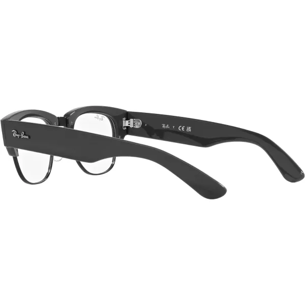 RayBan Womens Rx0316v Mega Clubmaster Square Prescription Eyewear FramesGrey on BlackDemo Lens