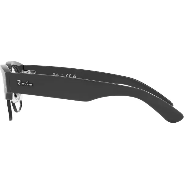 RayBan Womens Rx0316v Mega Clubmaster Square Prescription Eyewear FramesGrey on BlackDemo Lens