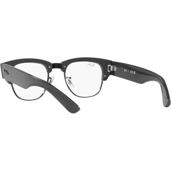 RayBan Womens Rx0316v Mega Clubmaster Square Prescription Eyewear FramesGrey on BlackDemo Lens