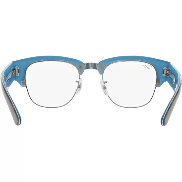 RayBan Womens Rx0316v Mega Clubmaster Square Prescription Eyewear FramesHavana on Blue on GunmetalDemo Lens