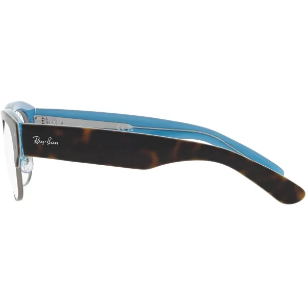 RayBan Womens Rx0316v Mega Clubmaster Square Prescription Eyewear FramesHavana on Blue on GunmetalDemo Lens