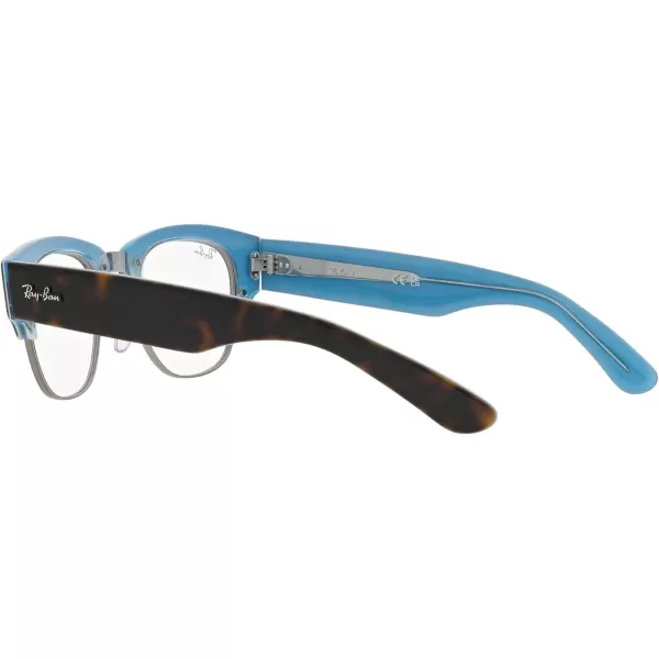 RayBan Womens Rx0316v Mega Clubmaster Square Prescription Eyewear FramesHavana on Blue on GunmetalDemo Lens