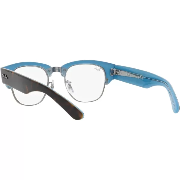 RayBan Womens Rx0316v Mega Clubmaster Square Prescription Eyewear FramesHavana on Blue on GunmetalDemo Lens