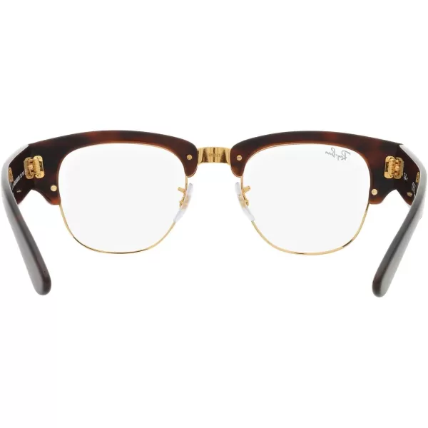 RayBan Womens Rx0316v Mega Clubmaster Square Prescription Eyewear FramesMock Havana on GoldDemo Lens