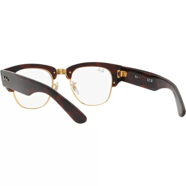 RayBan Womens Rx0316v Mega Clubmaster Square Prescription Eyewear FramesMock Havana on GoldDemo Lens