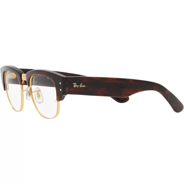 RayBan Womens Rx0316v Mega Clubmaster Square Prescription Eyewear FramesMock Havana on GoldDemo Lens