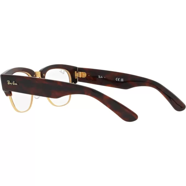 RayBan Womens Rx0316v Mega Clubmaster Square Prescription Eyewear FramesMock Havana on GoldDemo Lens