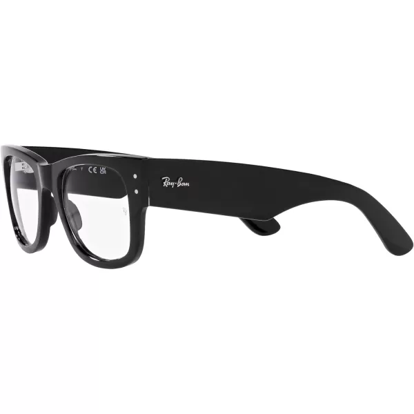 RayBan Womens Rx0840v Mega Wayfarer Square Prescription Eyewear FramesBlackDemo Lens