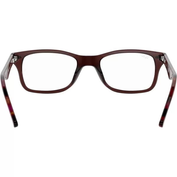 RayBan Womens Rx5228 Square Prescription Eyeglass FramesOpal BrownDemo Lens