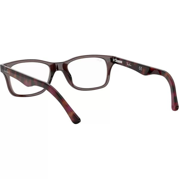 RayBan Womens Rx5228 Square Prescription Eyeglass FramesOpal BrownDemo Lens