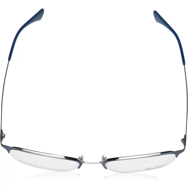 RayBan Womens Rx6433 Rectangular Prescription Eyeglass FramesMatte Blue on GunmetalDemo Lens