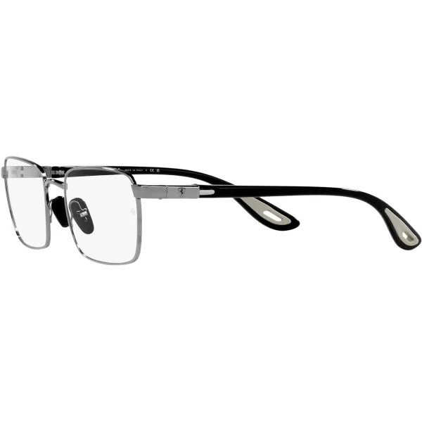 RayBan Womens Rx6507m Scuderia Ferrari Collection Square Prescription Eyewear FramesGunmetalDemo Lens