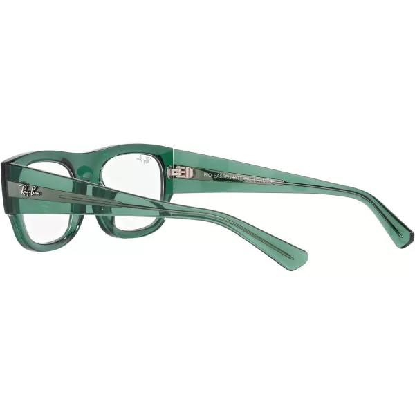 RayBan Womens Rx7218 Kristin Rectangular Prescription Eyewear FramesTransparent GreenDemo Lens