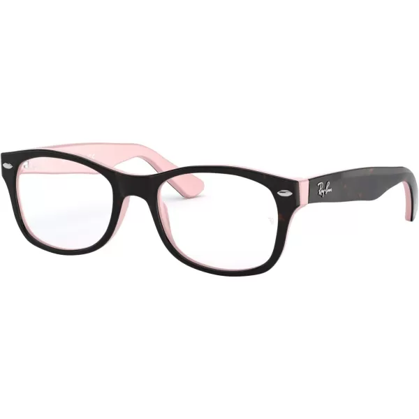 RayBan Womens Ry1528 Square Prescription Eyeglass FramesHavana on Opal PinkDemo Lens