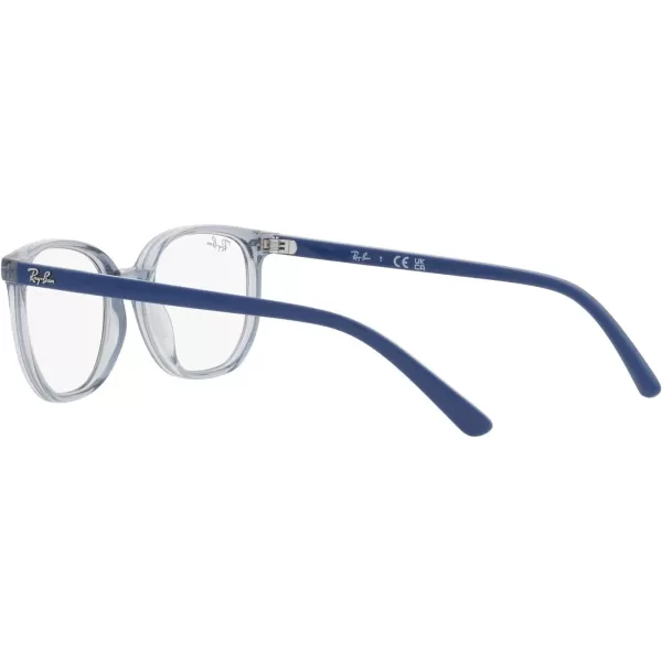 RayBan Womens Ry9097v Elliot Square Prescription Eyewear FramesTransparent BlueDemo Lens