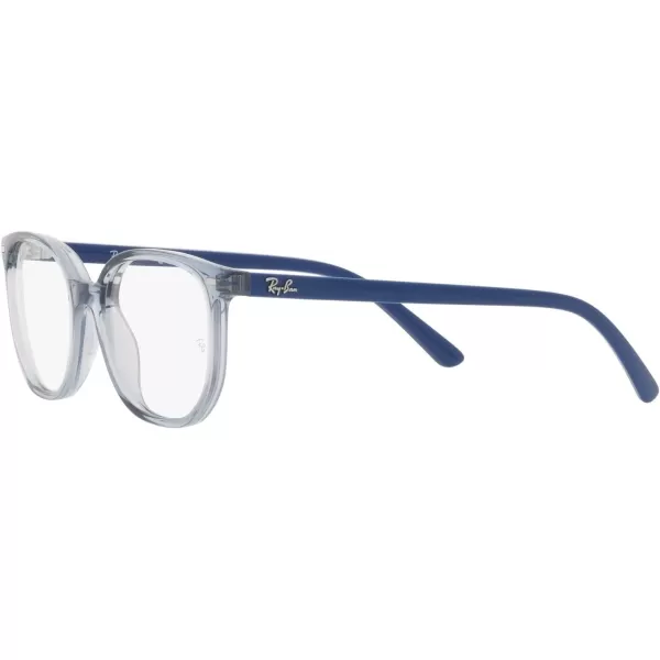 RayBan Womens Ry9097v Elliot Square Prescription Eyewear FramesTransparent BlueDemo Lens