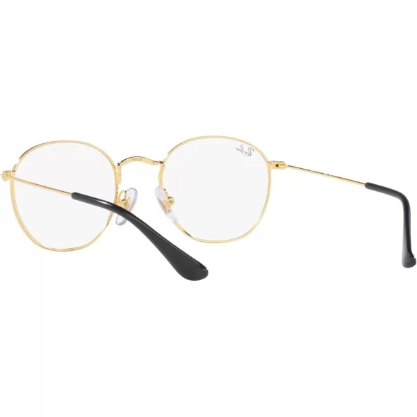 RayBan Womens Ry9572v Rob Round Prescription Eyewear FramesBlack on GoldDemo Lens