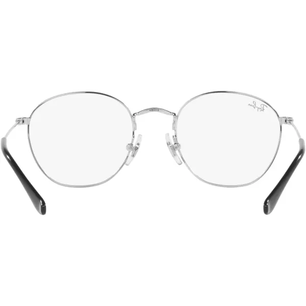 RayBan Womens Ry9572v Rob Round Prescription Eyewear FramesBlack on SilverDemo Lens