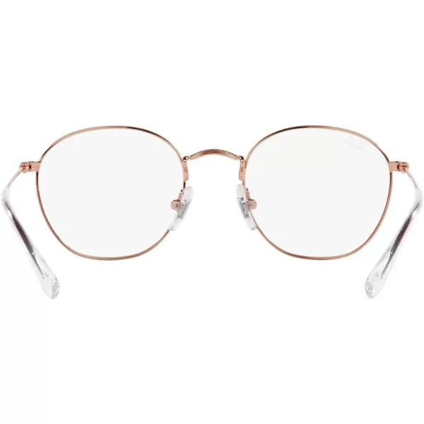 RayBan Womens Ry9572v Rob Round Prescription Eyewear FramesBrown on Rose GoldDemo Lens