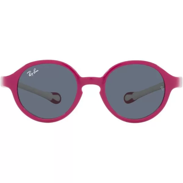 RayBan Boys Rj9075s Round SunglassesFuchsia on Rubber CreamDark Grey