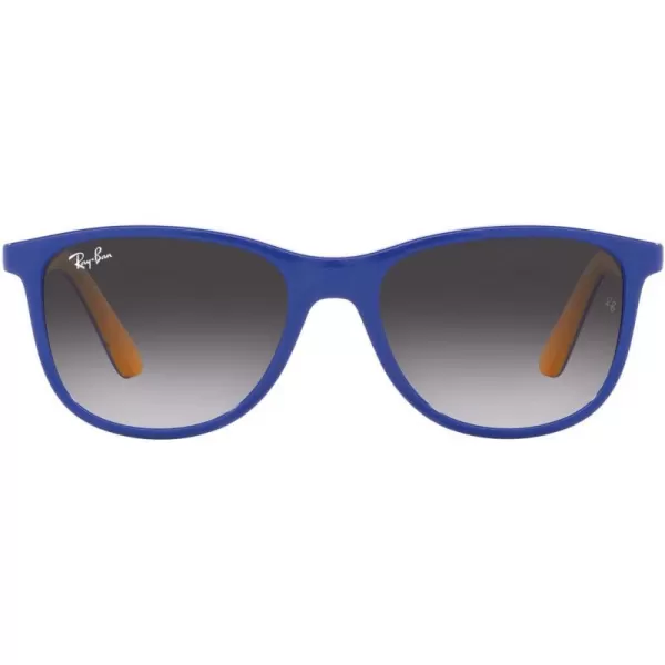 RayBan Boys Rj9077s Square SunglassesLight Blue on Rubber YellowGrey Gradient Blue