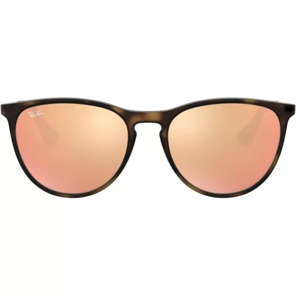 RayBan Junior Kids RJ9060s Erika Round SunglassesHavana RubberCopper Flash