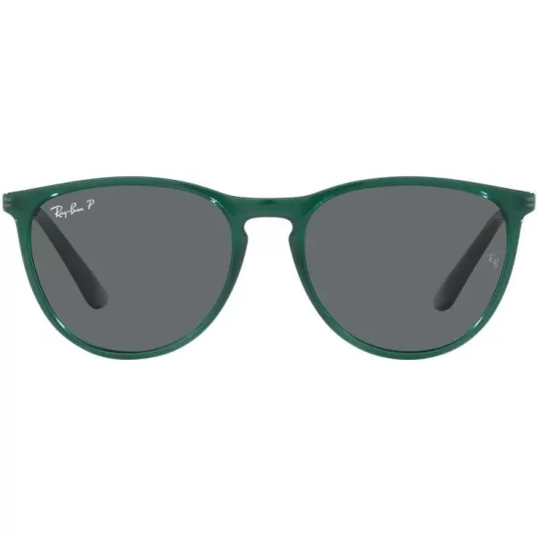 RayBan Junior Kids RJ9060s Erika Round SunglassesOpal GreenDark Grey Polarized