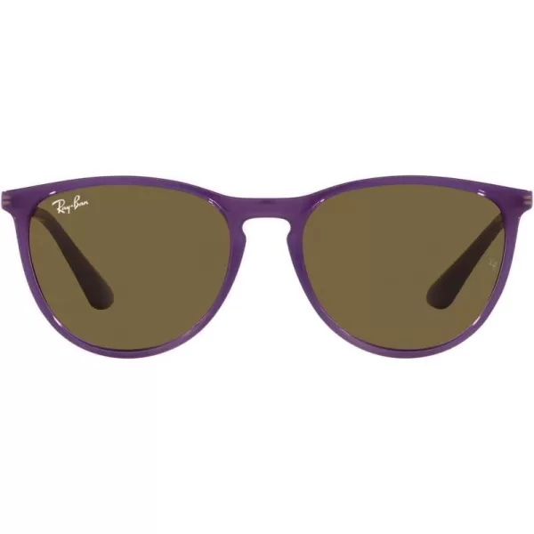 RayBan Junior Kids RJ9060s Erika Round SunglassesOpal VioletDark Brown