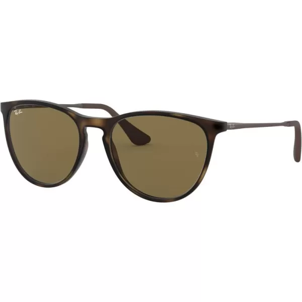 RayBan Junior Kids RJ9060s Erika Round SunglassesRubber HavanaDark Brown