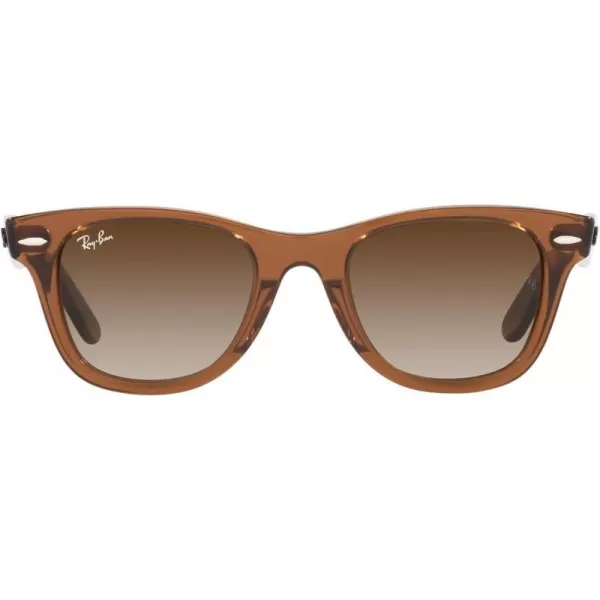 RayBan Junior Kids RJ9066s Wayfarer Square SunglassesTransparent BrownBrown Gradient