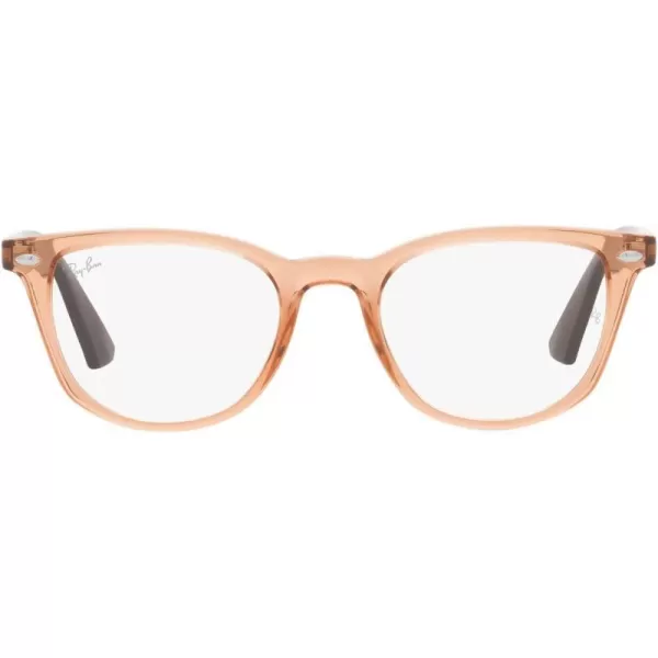 RayBan Junior Kids RY1601 Square Prescription Eyeglass FramesTransparent BrownDemo Lens