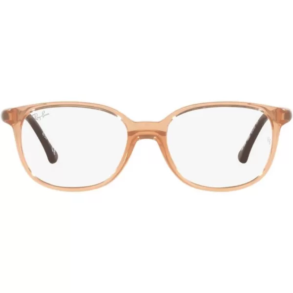 RayBan Junior Kids RY1900 Square Prescription Eyeglass FramesTransparent BrownDemo Lens