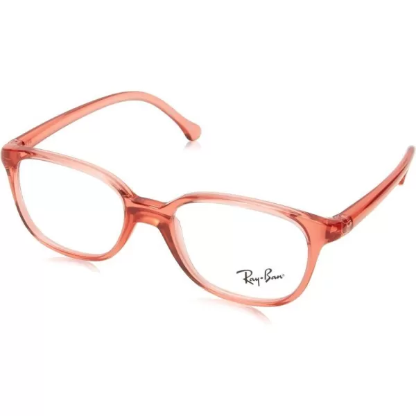 RayBan Junior Kids RY1900 Square Prescription Eyeglass FramesTransparent FuchsiaDemo Lens