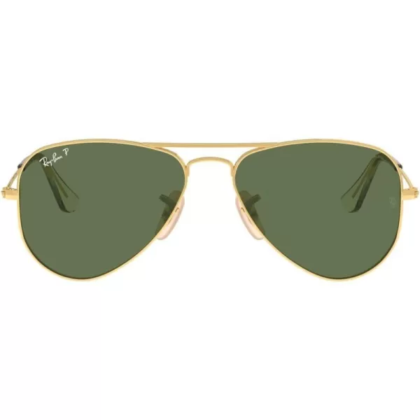 RayBan Junior Kids Rj9506s Metal Aviator SunglassesAristaGreen Polarized