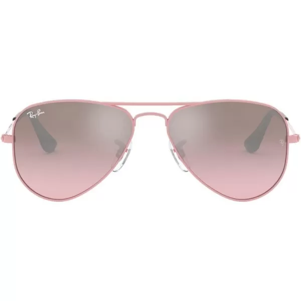 RayBan Junior Kids Rj9506s Metal Aviator SunglassesPinkPink Mirrored Silver Gradient