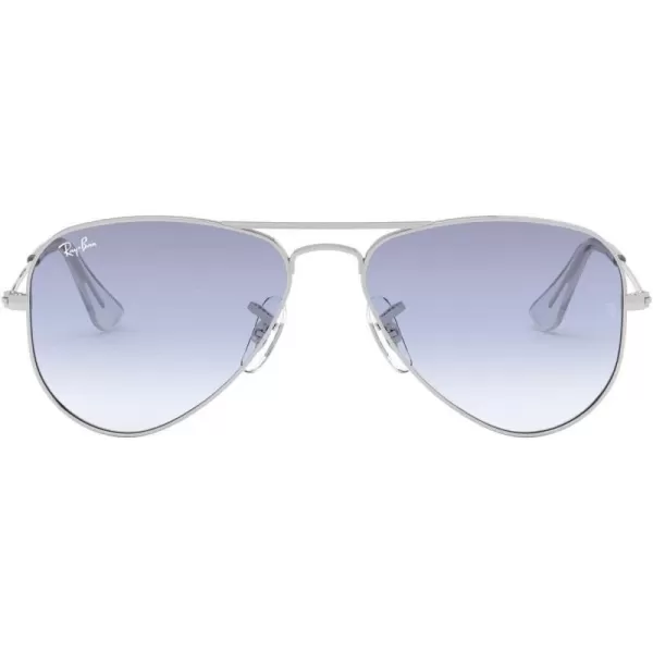 RayBan Junior Kids Rj9506s Metal Aviator SunglassesSilverClear Gradient Light Blue