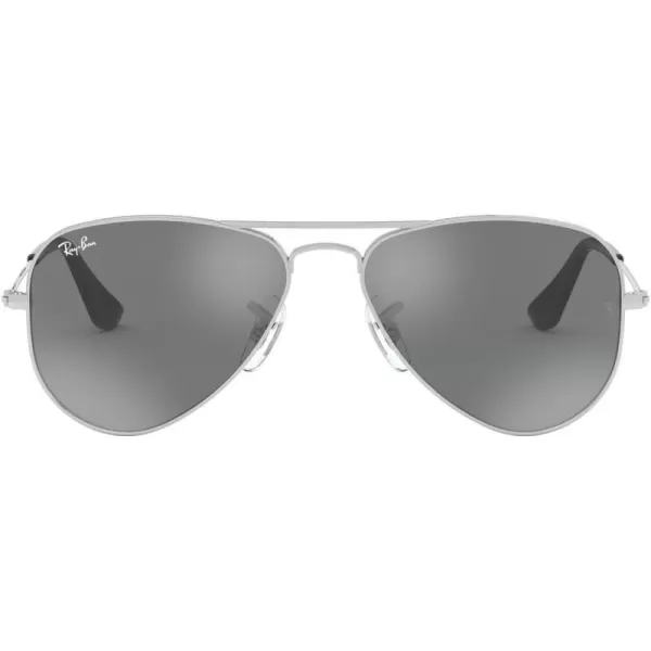 RayBan Junior Kids Rj9506s Metal Aviator SunglassesSilverGrey Mirrored Silver