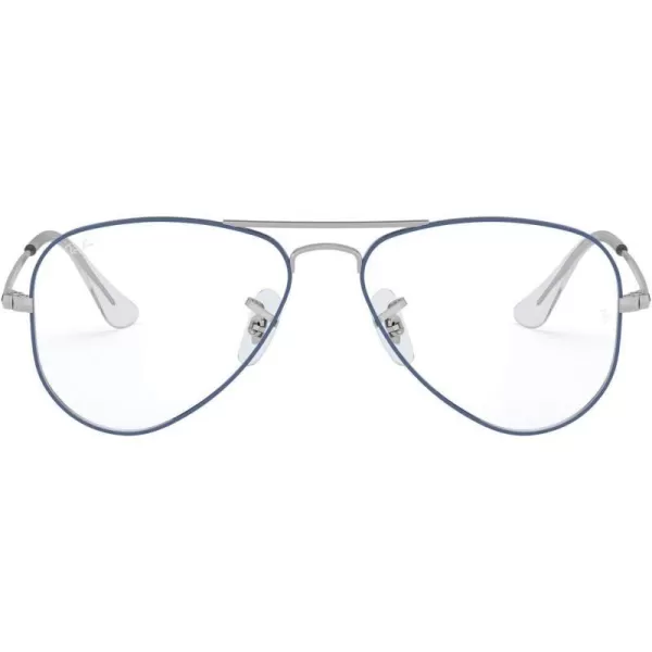 RayBan Junior Ry1089 Aviator Prescription Eyeglass Frames Light Blue on SilverDemo Lens 50 mmRayBan Junior Ry1089 Aviator Prescription Eyeglass Frames Light Blue on SilverDemo Lens 50 mm