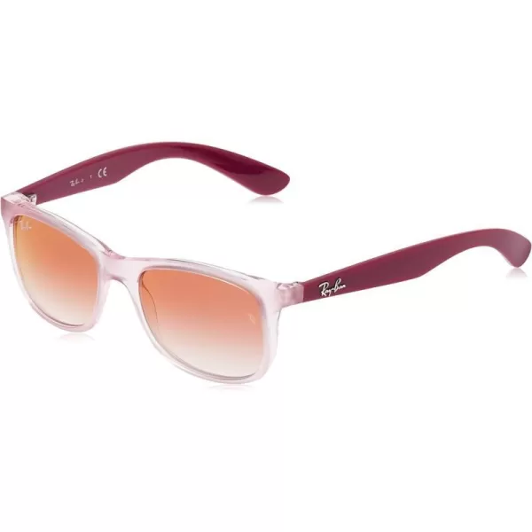 RayBan Kids Rj9062s Rectangular SunglassesTransparent PinkClear Gradient Red Mirrored Red