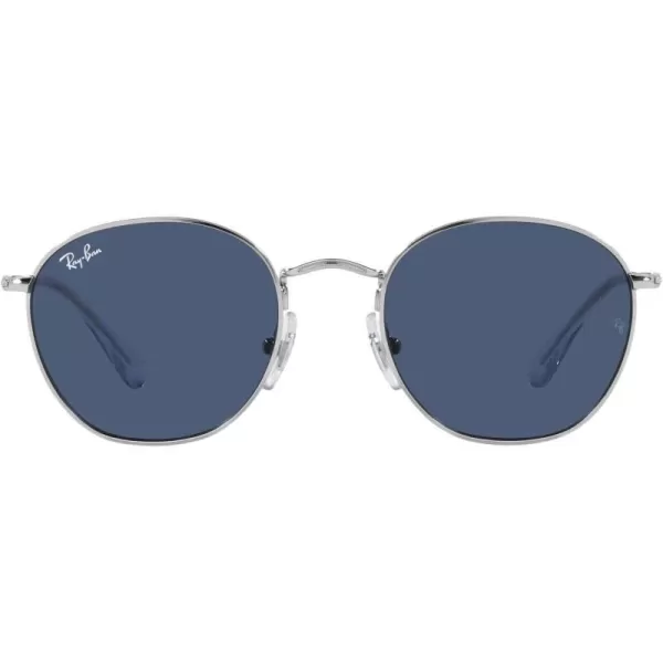 RayBan Kids Rj9572s Rob Round SunglassesSilverDark Blue