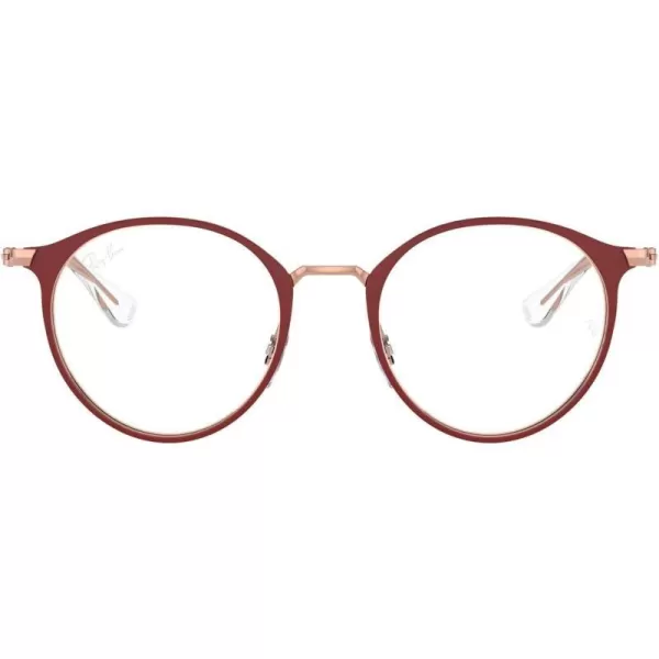 RayBan Kids Ry1053 Round Prescription Eyeglass FramesMatte Bordeaux Rose GoldDemo Lens