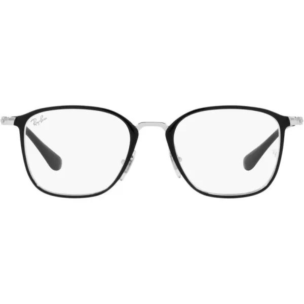 RayBan Kids Ry1056 Square Prescription Eyeglass FramesSilver on BlackDemo Lens