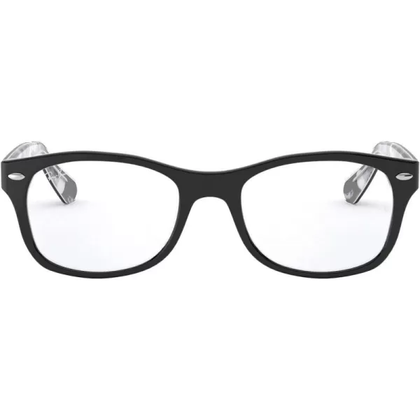 RayBan Kids Ry1528 Square Prescription Eyeglass FramesBlack on Texture Grey BlackDemo Lens