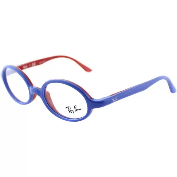 RayBan Kids Ry1545 Oval Prescription Eyeglass FramesBlue on Rubber RedDemo Lens