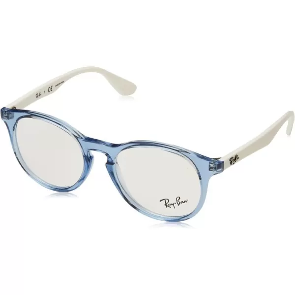 RayBan Kids Ry1554 Round Prescription Eyeglass FramesTransparent BlueDemo Lens