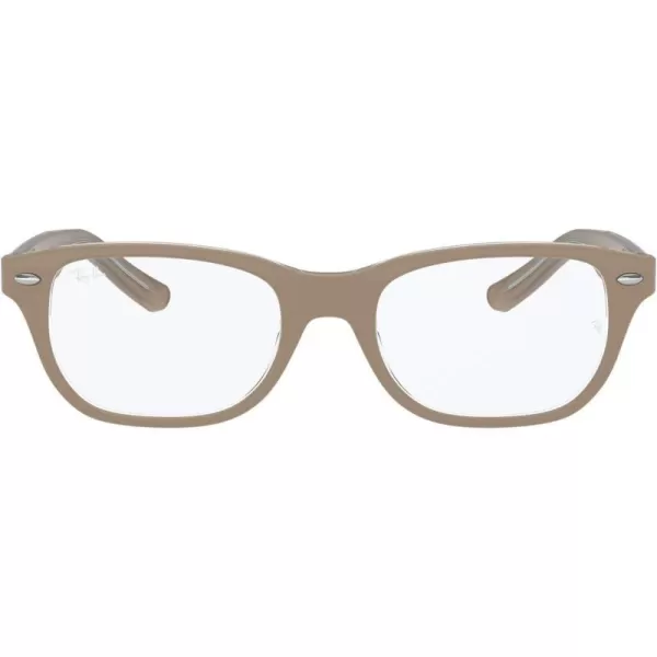 RayBan Kids Ry1555 Square Prescription Eyeglass FramesBeige on TransparentDemo Lens